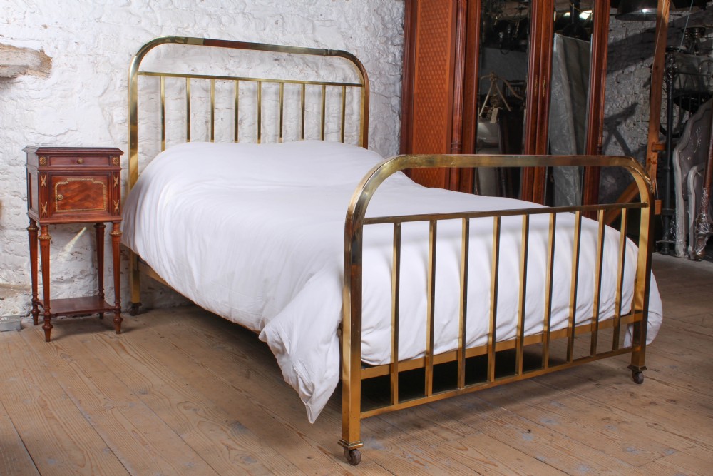 Attractive French simple all brass double bed