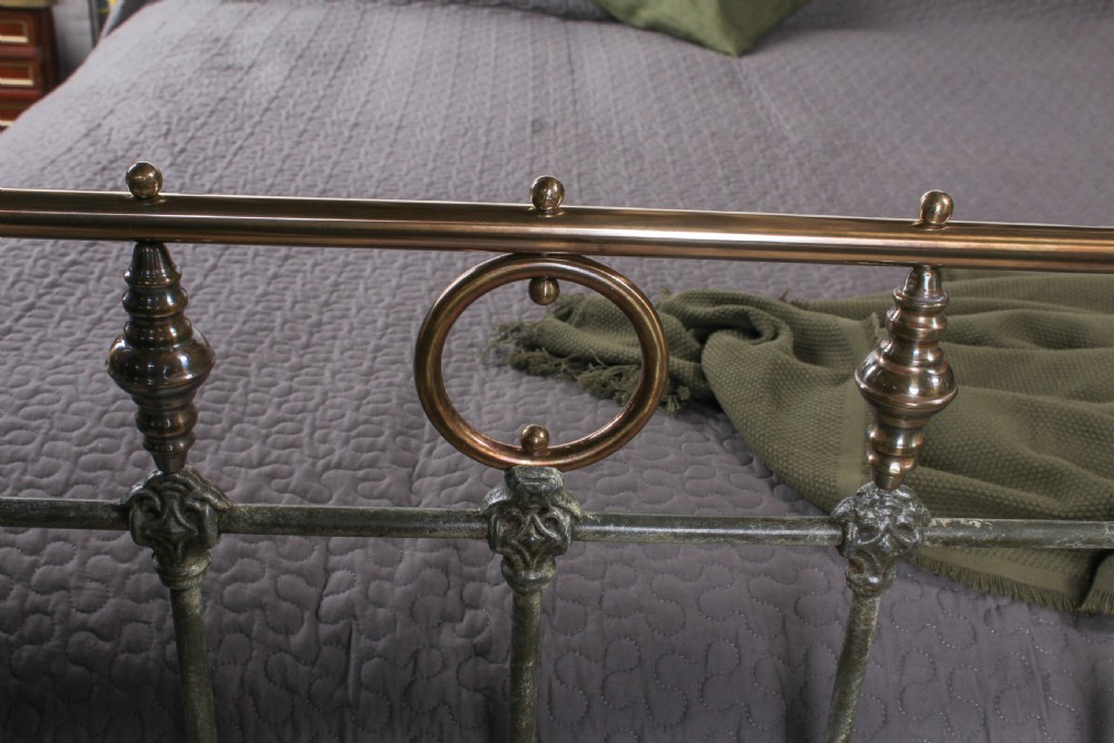 Fabulous 6Ft Victorian green and brass super king size bed View VI