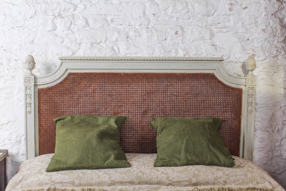 Fabulous French carved and caned king size bed View VI
