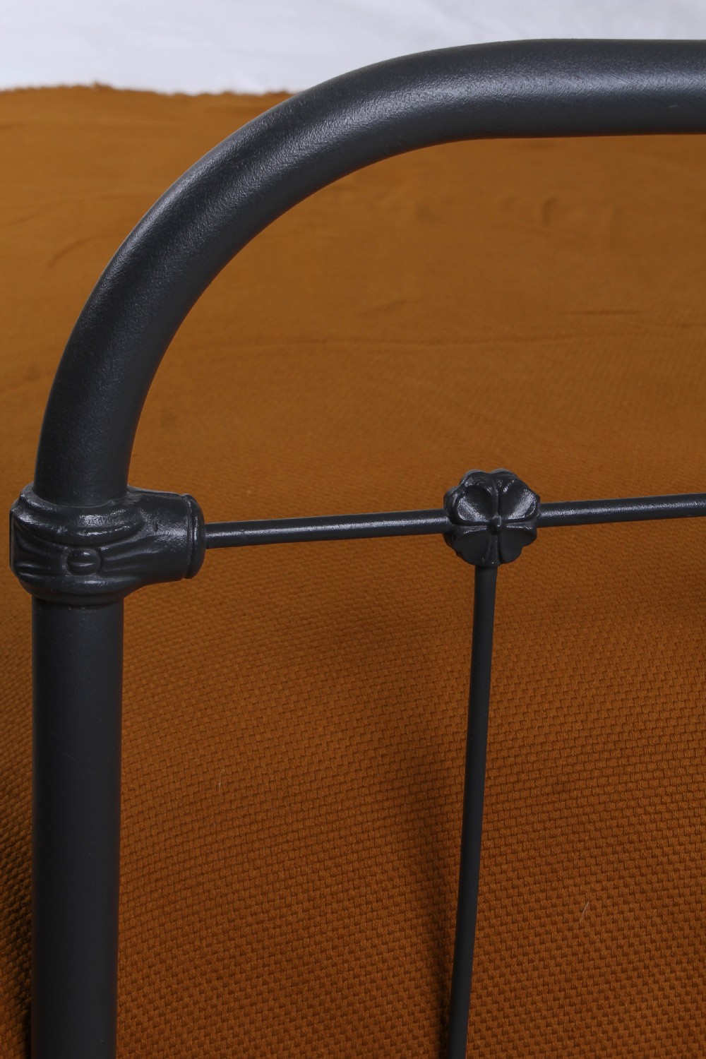 Classic French all Iron King size bed with clover detail castings.  View IV
