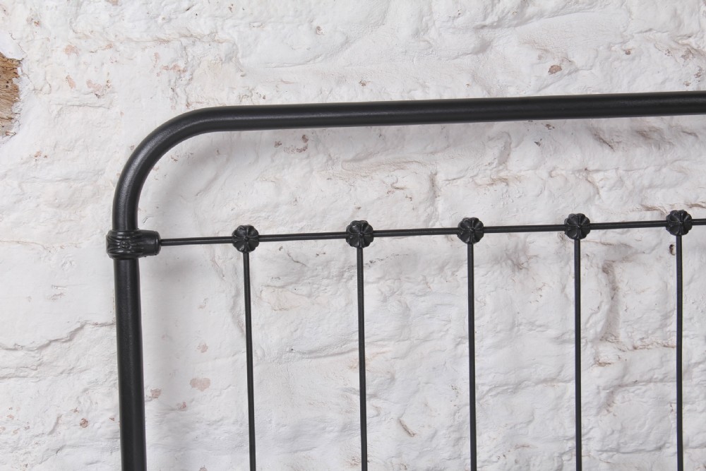 Classic French all Iron King size bed with clover detail castings.  View VI