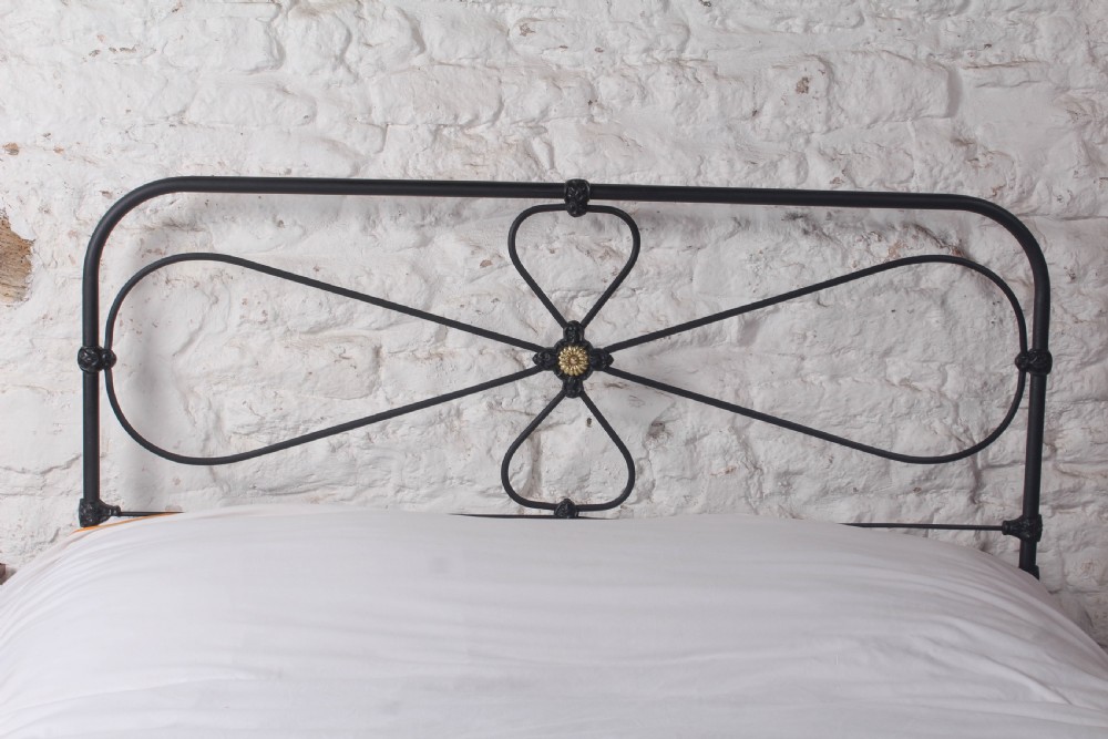 Lovely King Size Irish No end Bed with Brass Detail.  View II