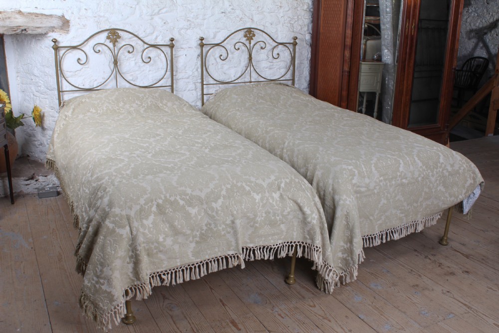 Lovely Pair of Portuguese Forged Iron Single Beds (Can be Joined) 