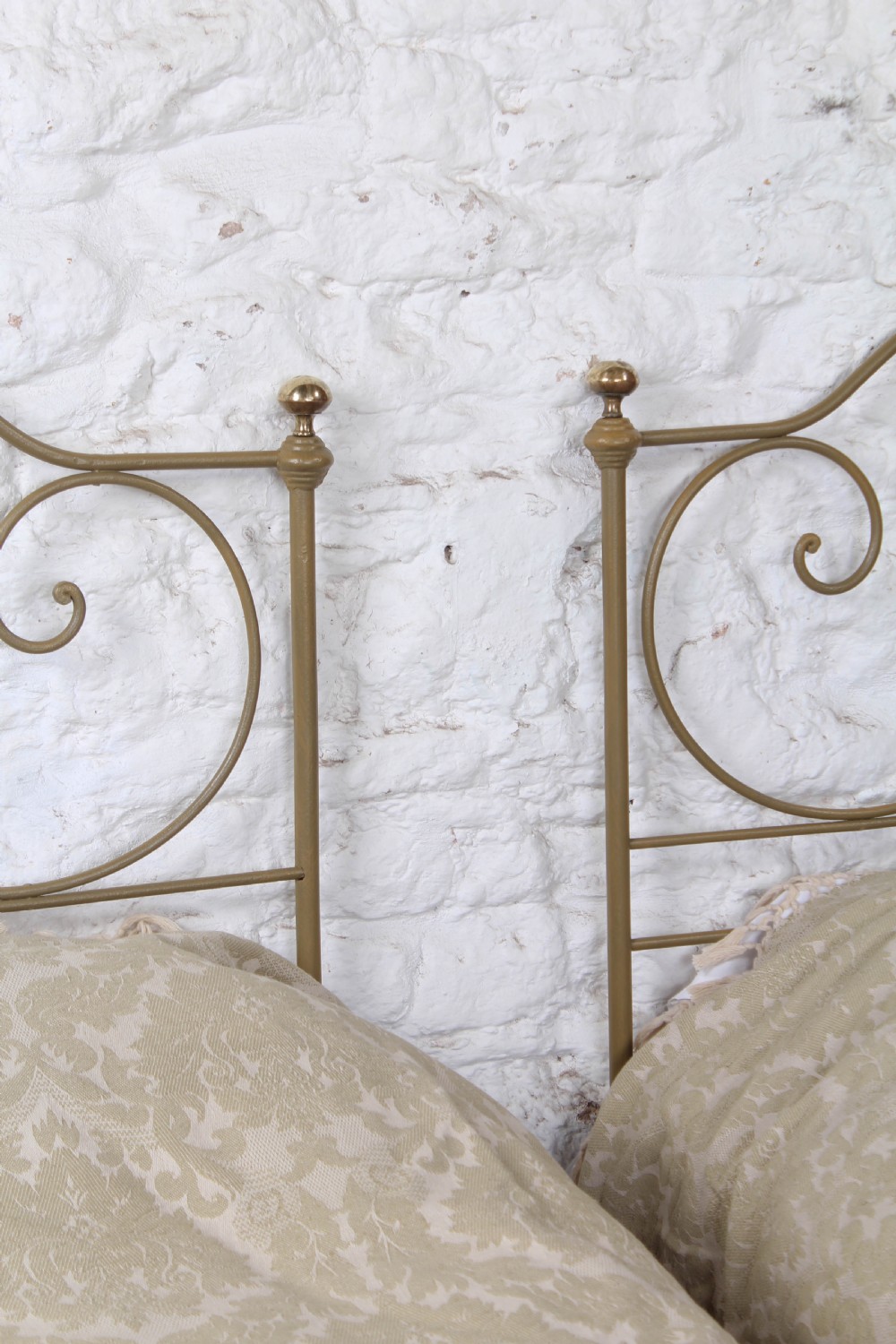 Lovely Pair of Portuguese Forged Iron Single Beds (Can be Joined)  View IV