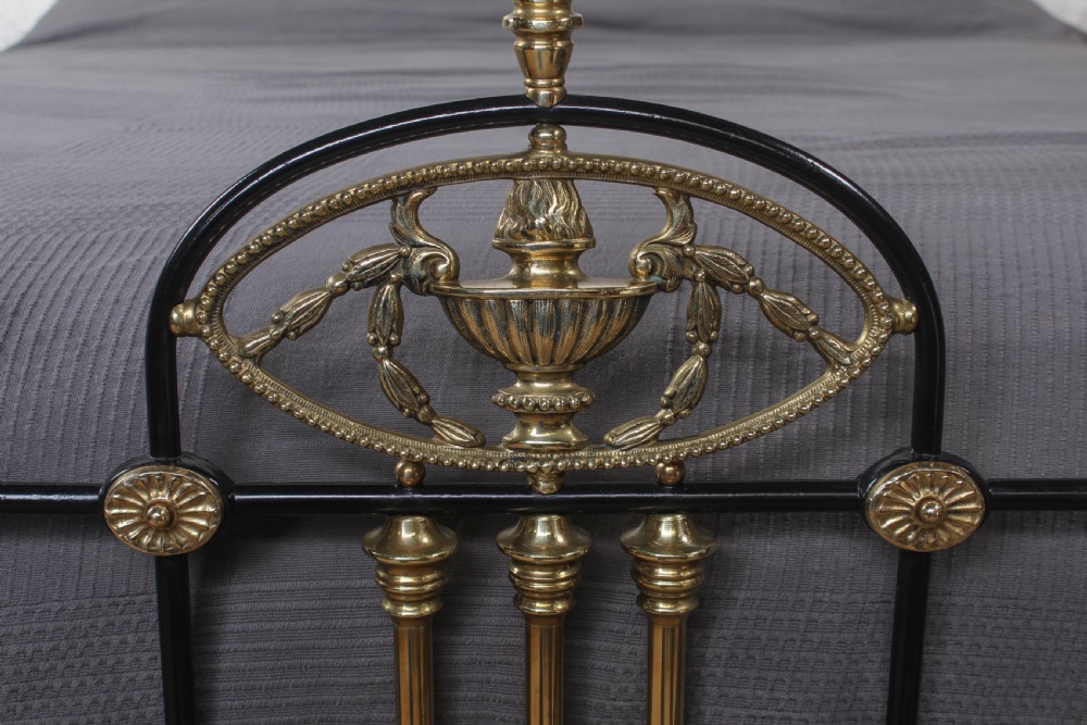 Fine Classic Victorian king Size Black and Brass Bed View III