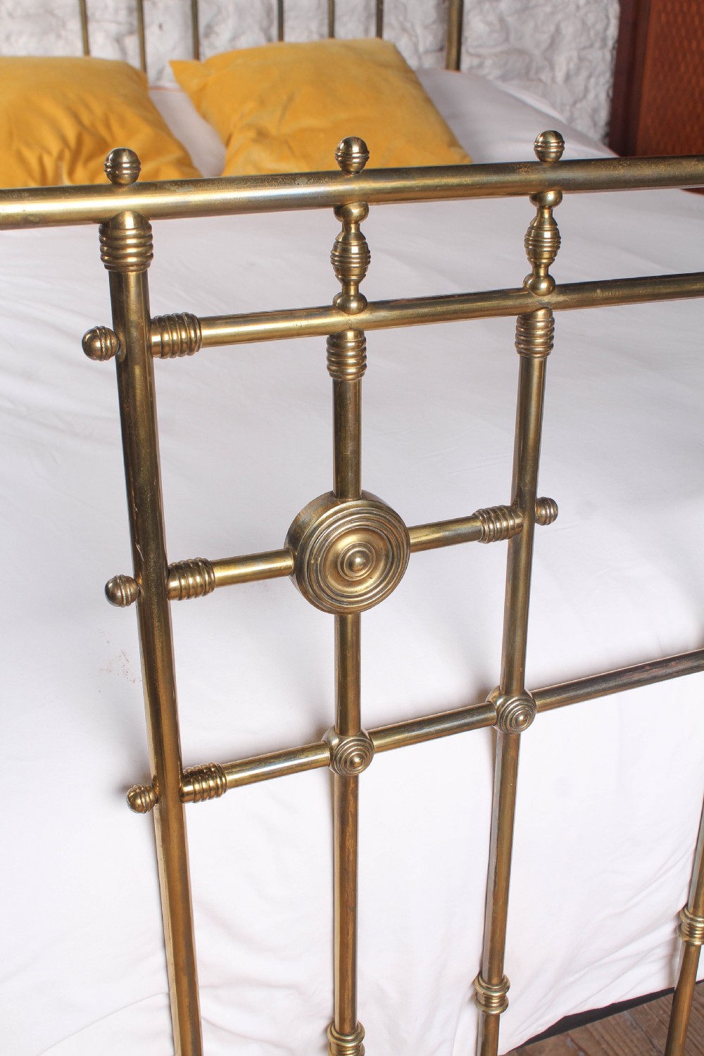 Handsome Good Quality Victorian Brass King Size Bed  View III