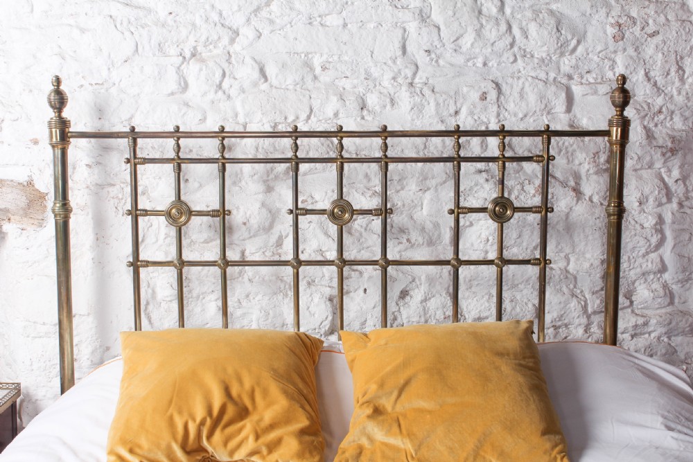 Handsome Good Quality Victorian Brass King Size Bed  View VI