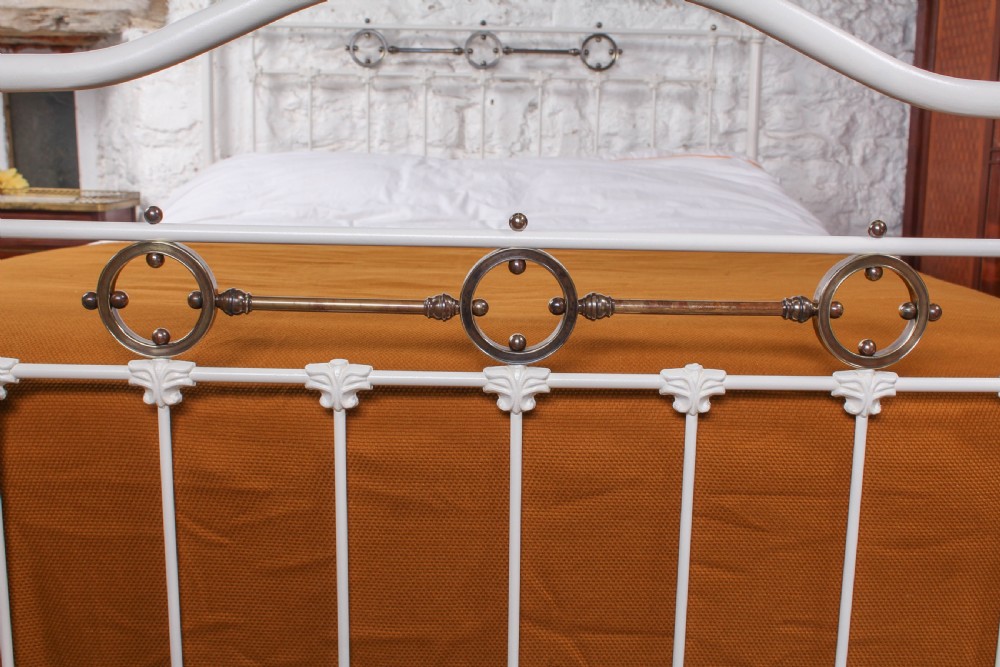 Pretty and Airy French Iron and Brass Kingsize Bed View II