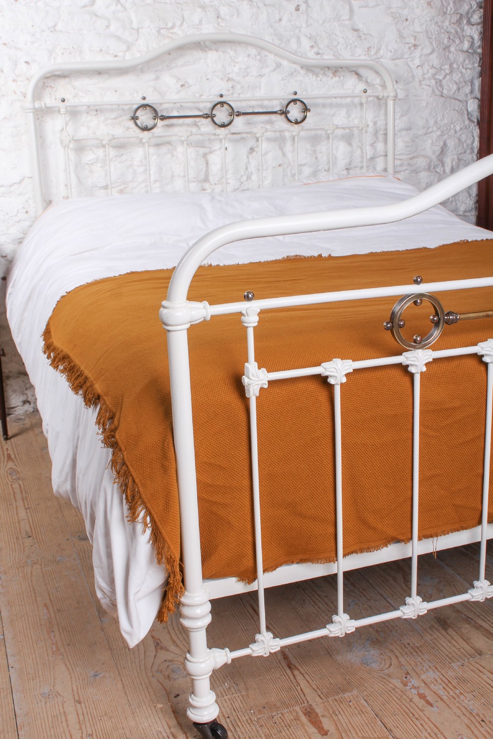 Pretty and Airy French Iron and Brass Kingsize Bed View V