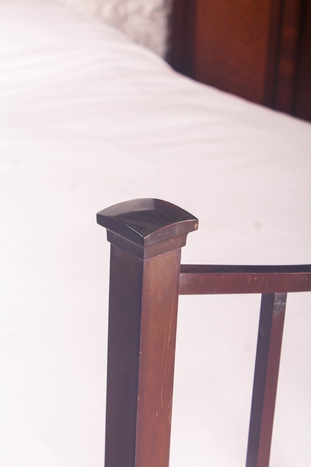 Gorgeous Patina All Brass Dip Rail Double Bed View V