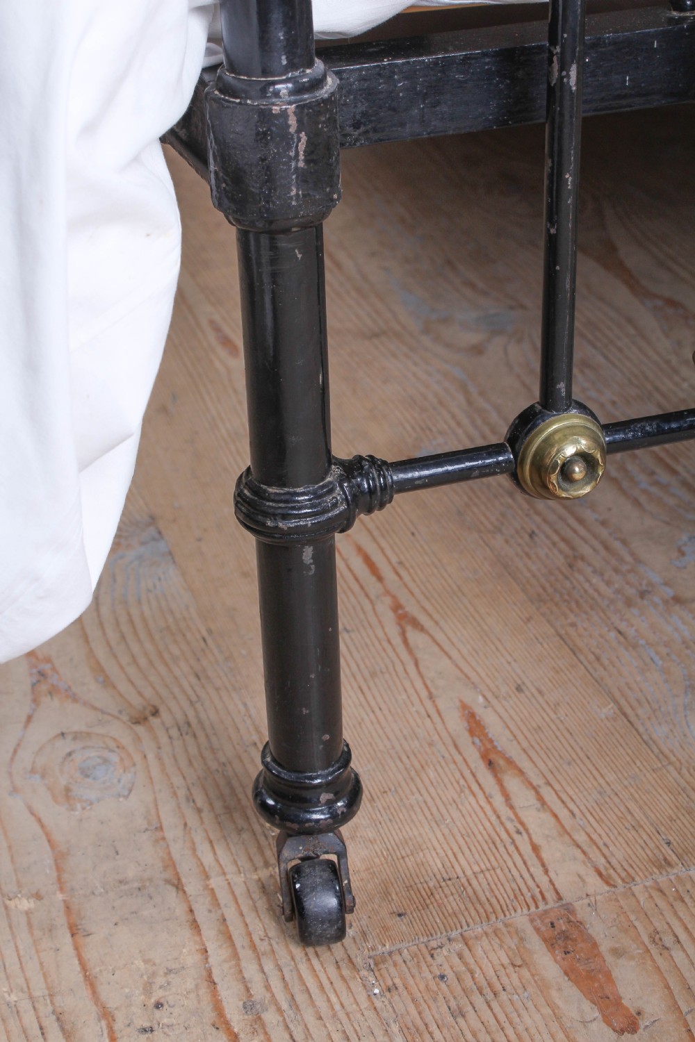Tastefully Ornate Edwardian Dip Rail Brass and Iron Double Bed View VII