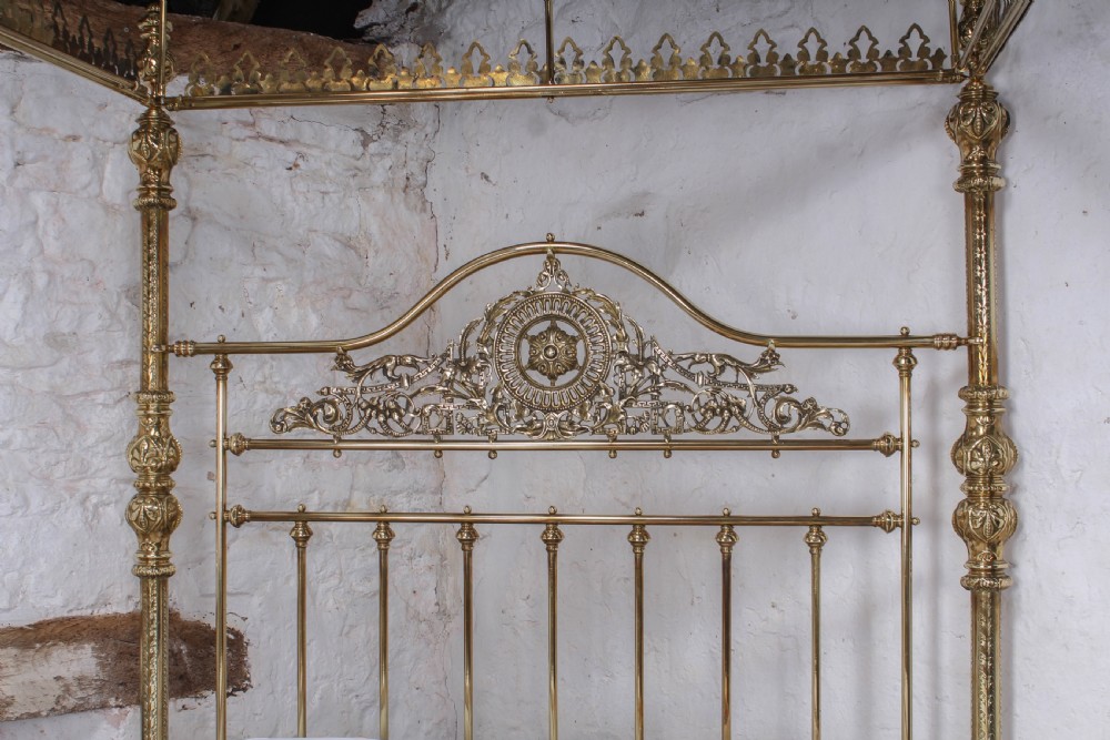Spectacular Winfield four poster king size all brass bed  View II