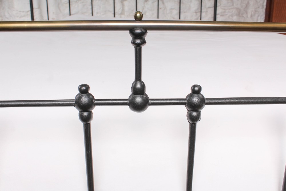 Simply lovely lower height classic Victorian black and brass king size bed View V