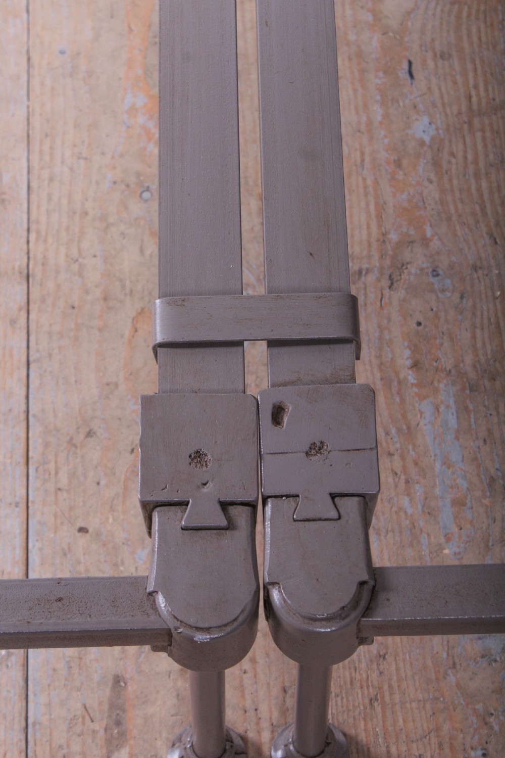 Petty pair of small single forged iron beds (can be joined) View V