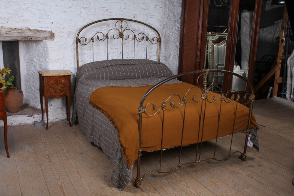 Rare Find American Double Bed with Original Aged Finish