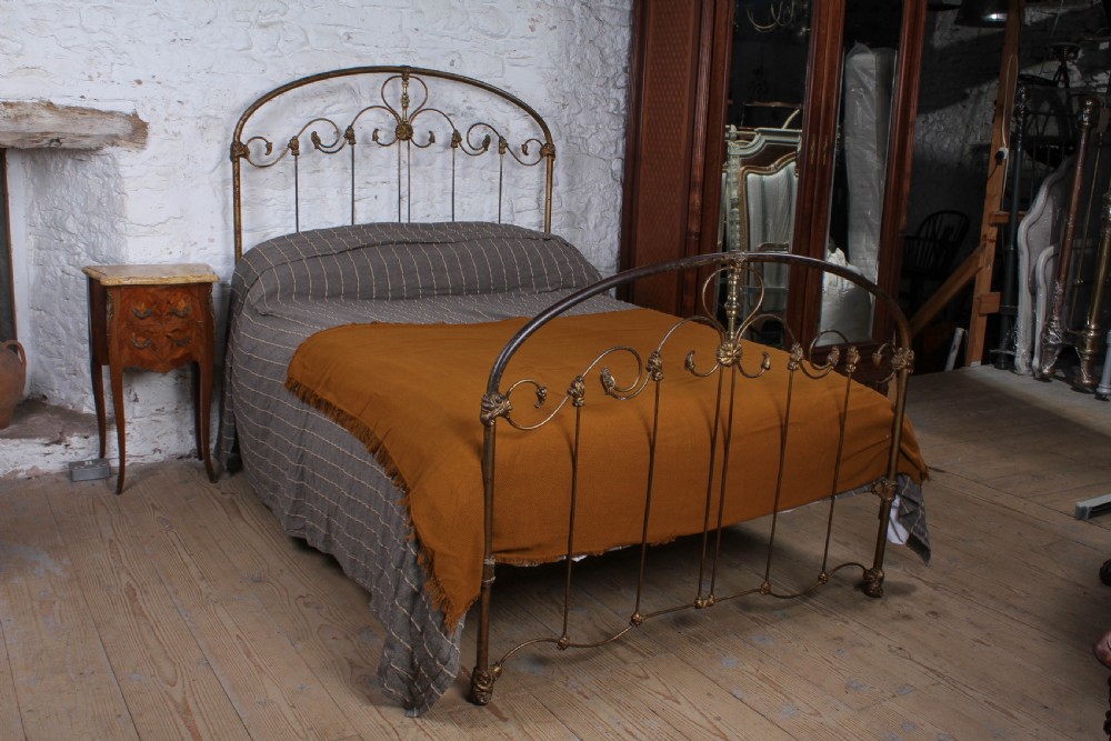 Rare Find American Double Bed with Original Aged Finish View II