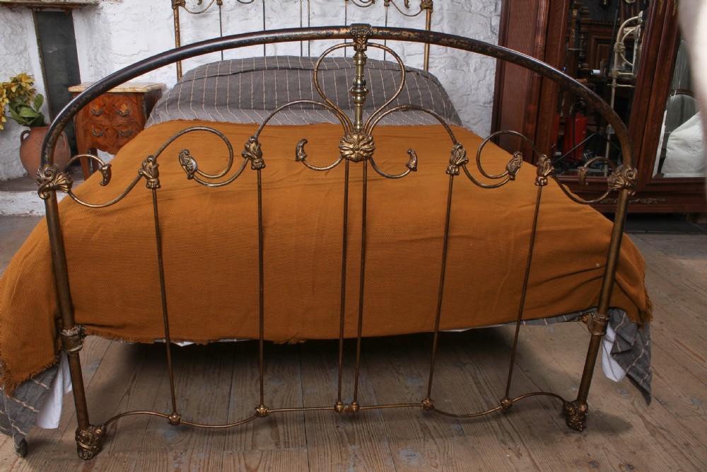 Rare Find American Double Bed with Original Aged Finish View III