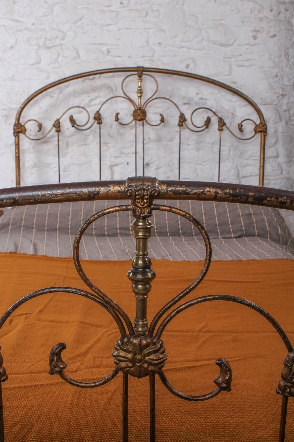 Rare Find American Double Bed with Original Aged Finish View IX
