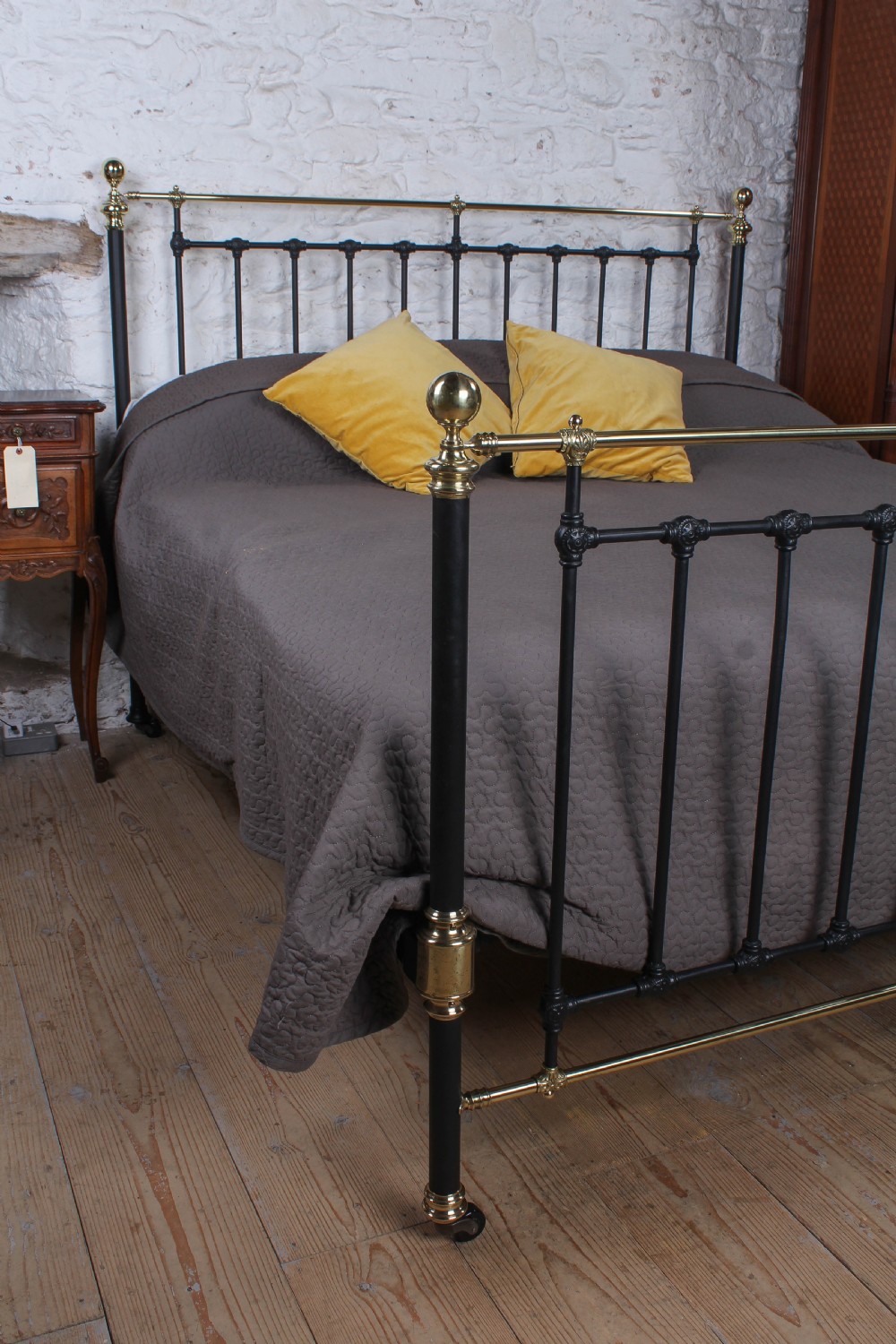 Timelessly Classic Super King Bed with All Original Brass View II