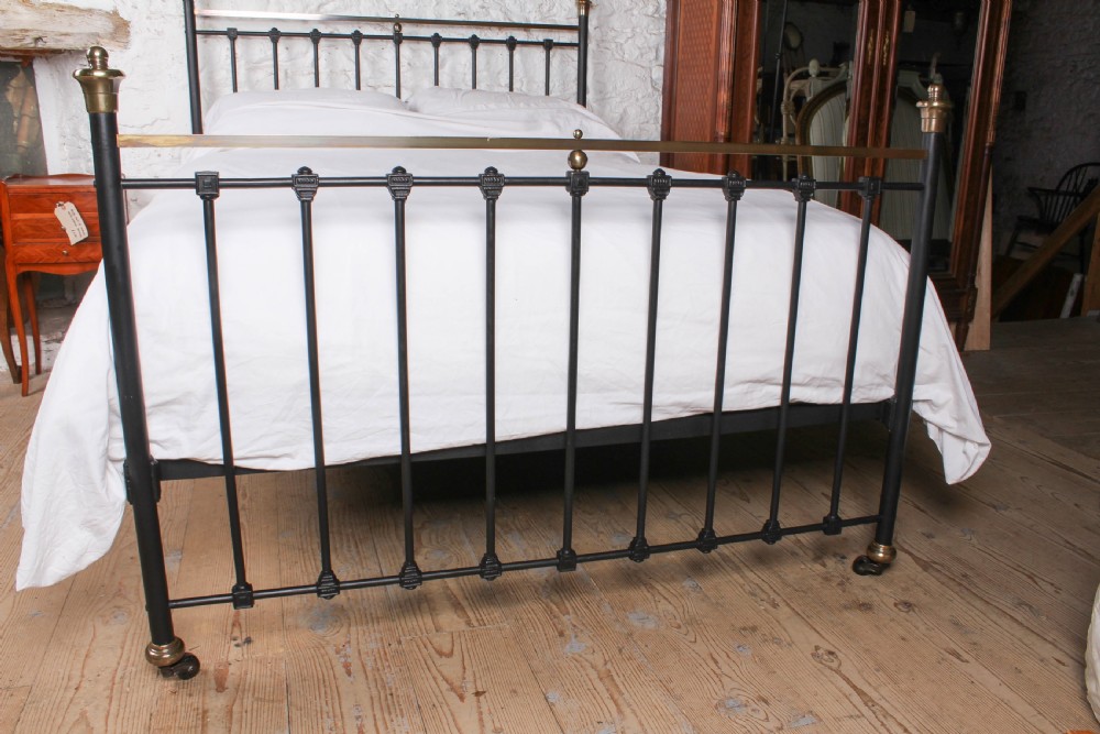 Classically Tasteful Edwardian Brass and Iron King Size Bed  View III