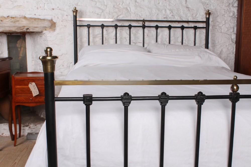 Classically Tasteful Edwardian Brass and Iron King Size Bed  View VII