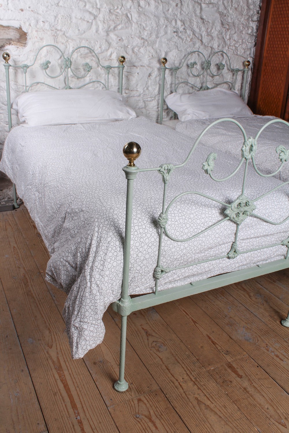 Incredibly Appealing Pair of Victorian Single Beds (Can be Joined) View VII