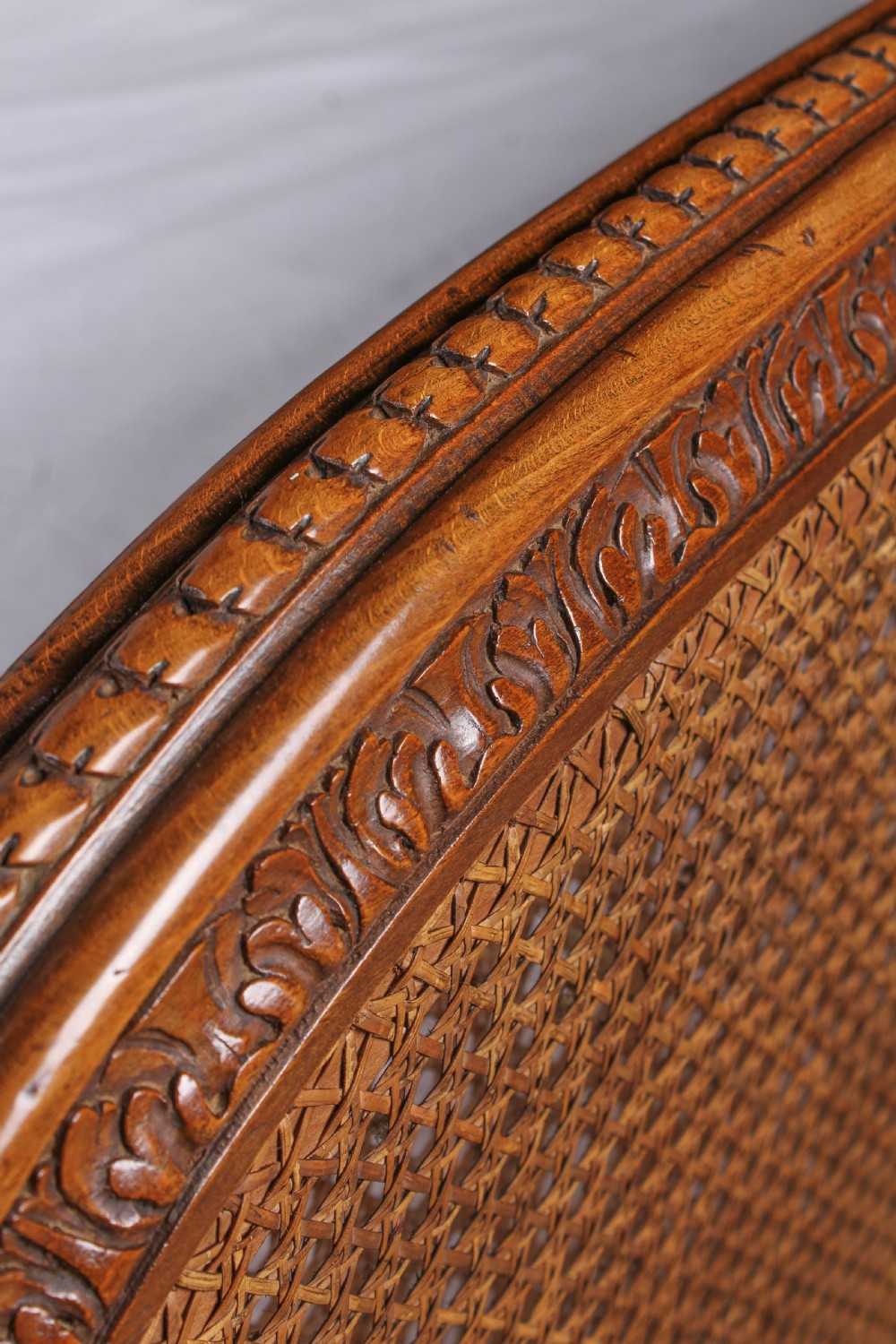 Handsome simple Louis  XV1 style caned king size bed View V