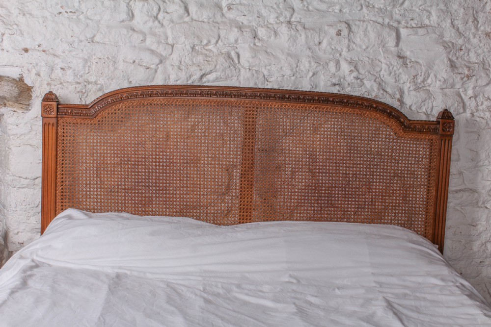 Handsome simple Louis  XV1 style caned king size bed View VI