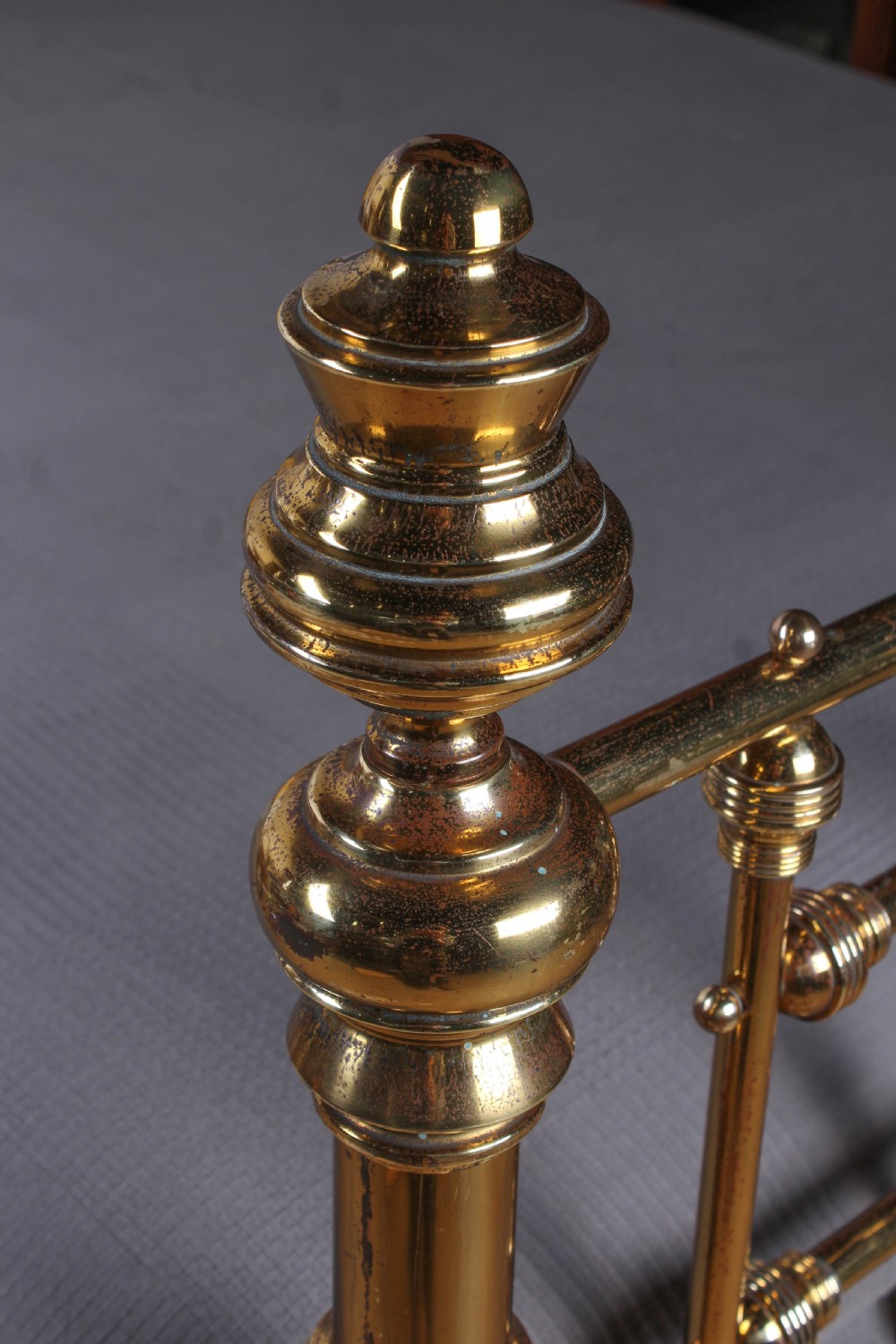 Incredible Quality All Original Brass King Size Bed:  View II