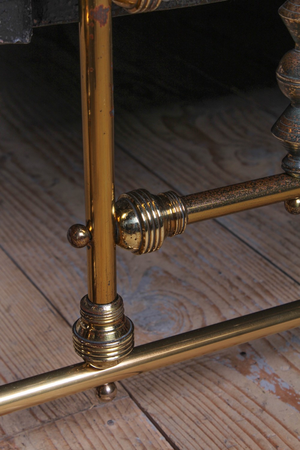 Incredible Quality All Original Brass King Size Bed:  View IV