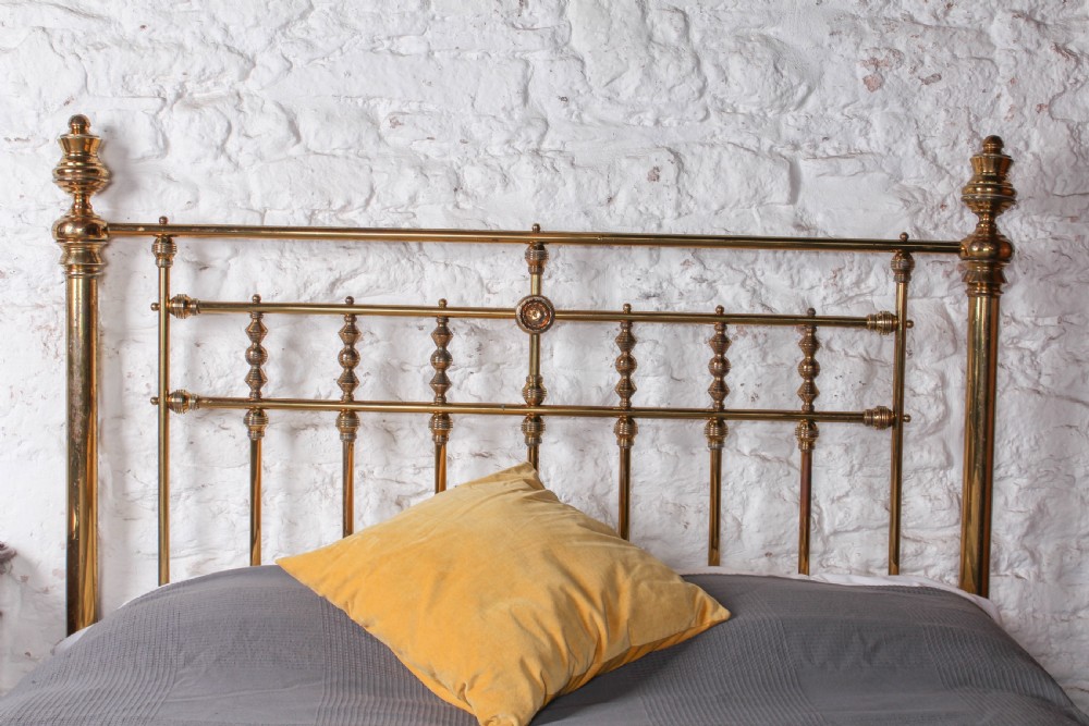 Incredible Quality All Original Brass King Size Bed:  View VII