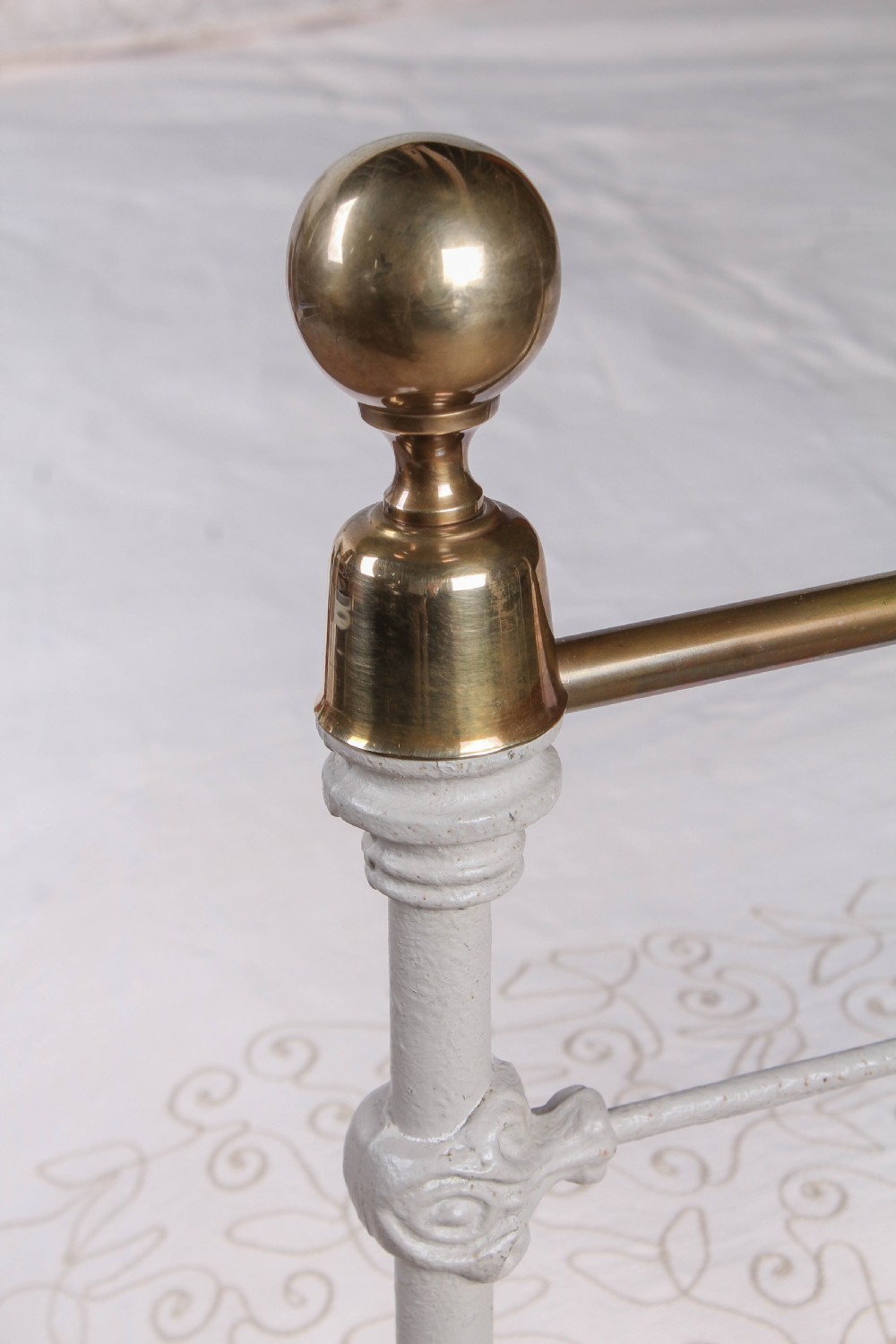 Unusual and individual Victorian double brass and iron bed  View V
