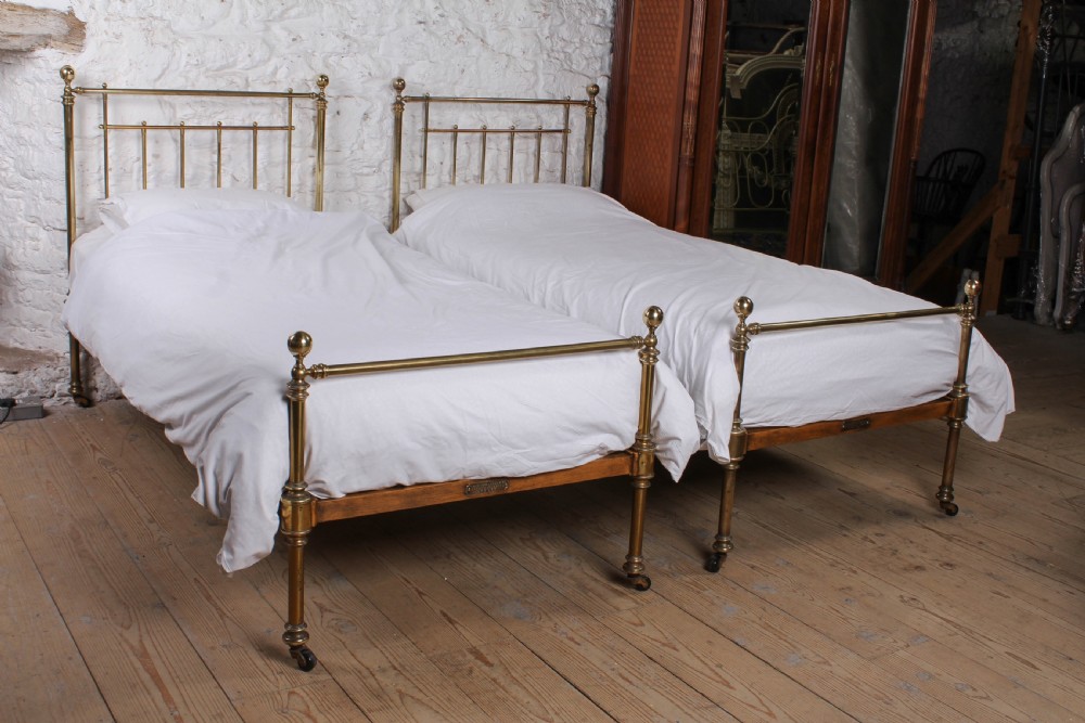 Charming Schoolbred All Brass Single Beds – Can be Joined