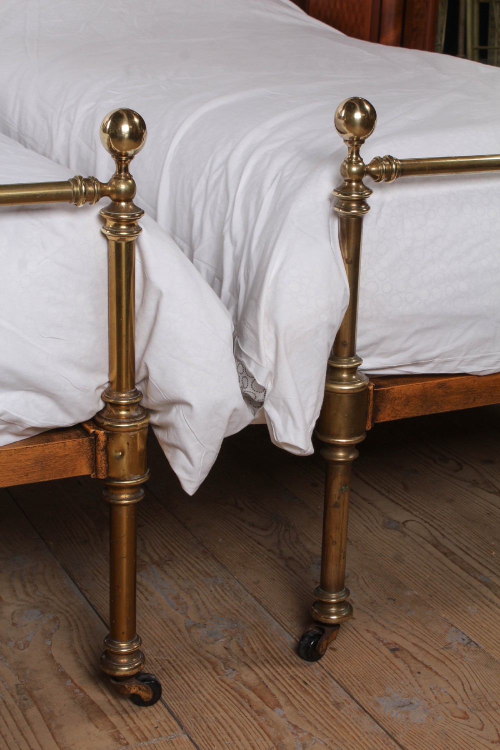 Charming Schoolbred All Brass Single Beds – Can be Joined View VII