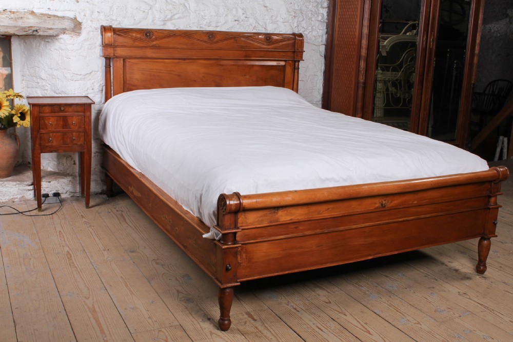 Very Nice French Sleigh King Size Bed with Delightful Low End – Includes Bed Base View II