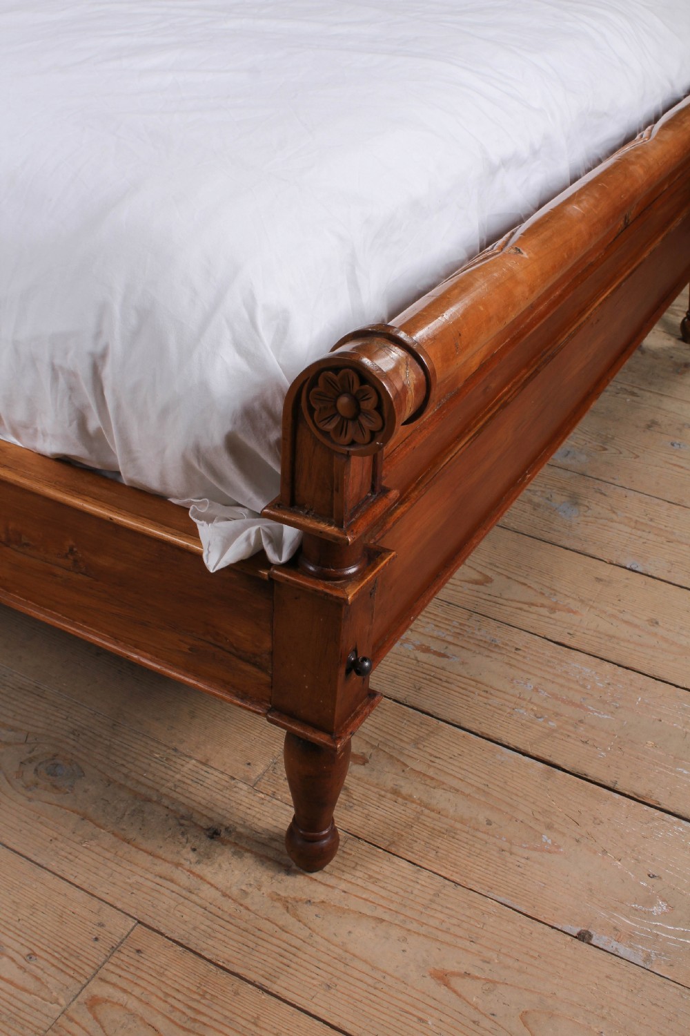 Very Nice French Sleigh King Size Bed with Delightful Low End – Includes Bed Base View III