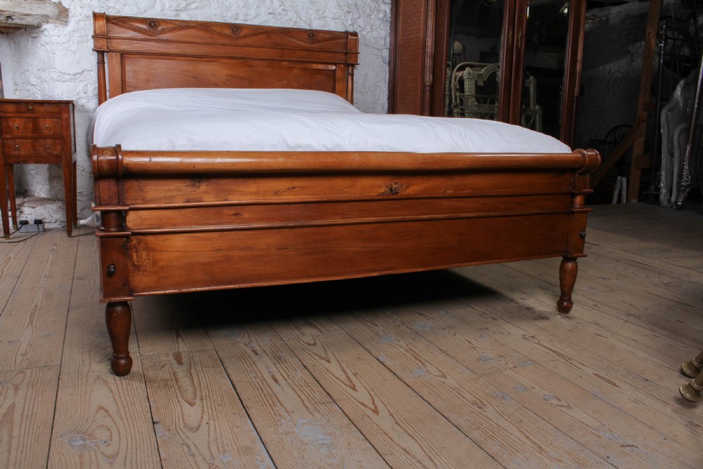 Very Nice French Sleigh King Size Bed with Delightful Low End – Includes Bed Base View VI