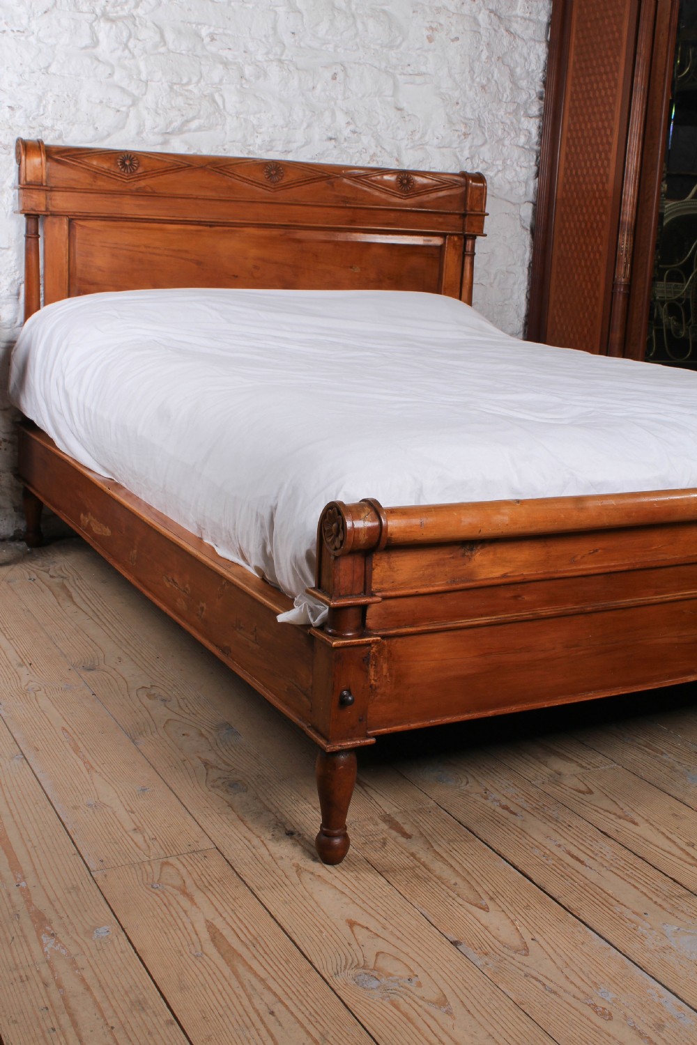 Very Nice French Sleigh King Size Bed with Delightful Low End – Includes Bed Base View VIII