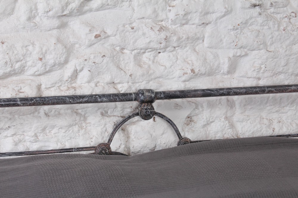 Stunning Iron and Brass King Size Irish Bed in Specialist Paint Finish View VIII