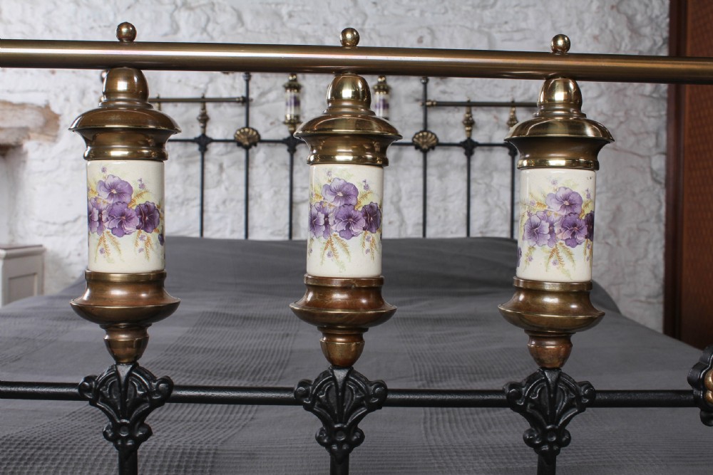 Gorgeous Porcelain Detail Victorian King Size Bed  View II