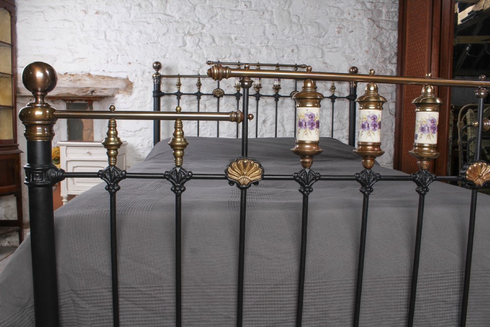 Gorgeous Porcelain Detail Victorian King Size Bed  View III