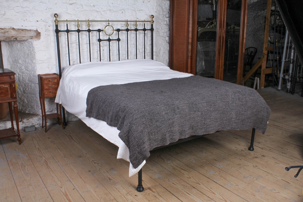 Iron and Brass King Size Victorian No End Bed  View II