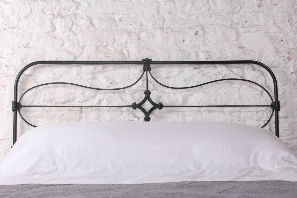 Enchanting Irish all iron no end dark green king size bed View III