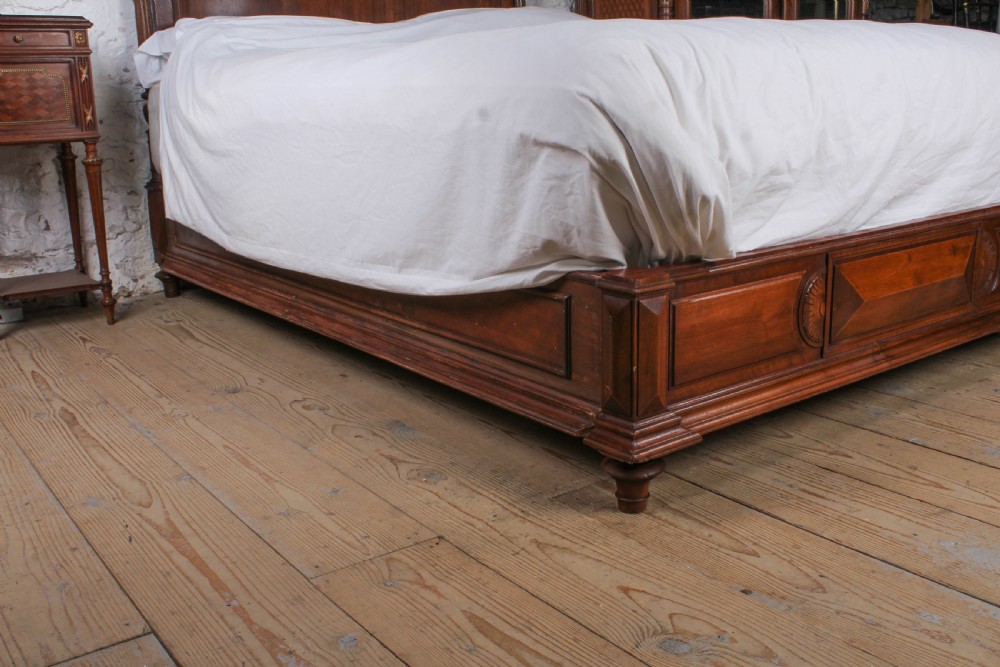 Spectacular French solid walnut king size bed View V
