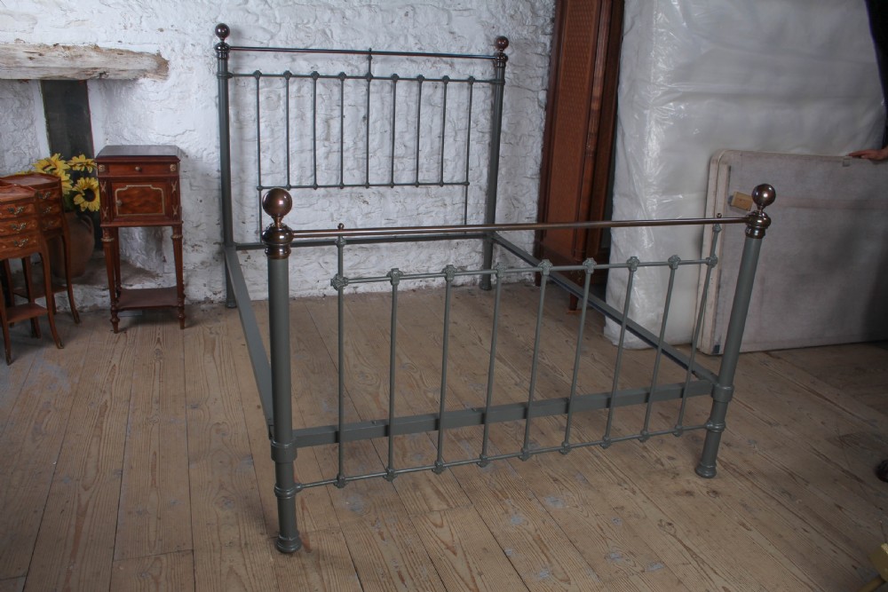 Very Nice Classic Straight Rail Victorian King Size Bed View IX