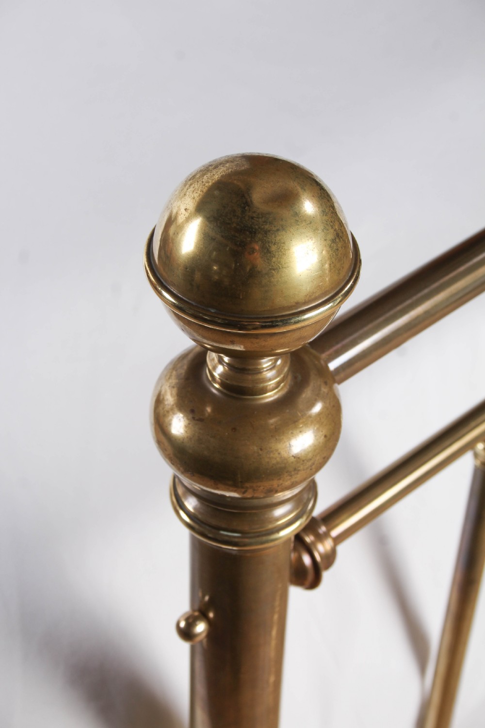 Stunning All Brass King Size Bed with Hand-Chased Foliate Detail View IX