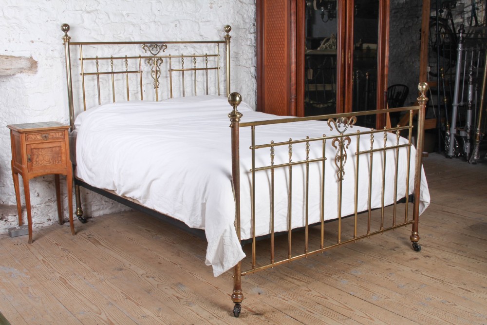 Very Nice Art Nouveau All Brass King Size Bed