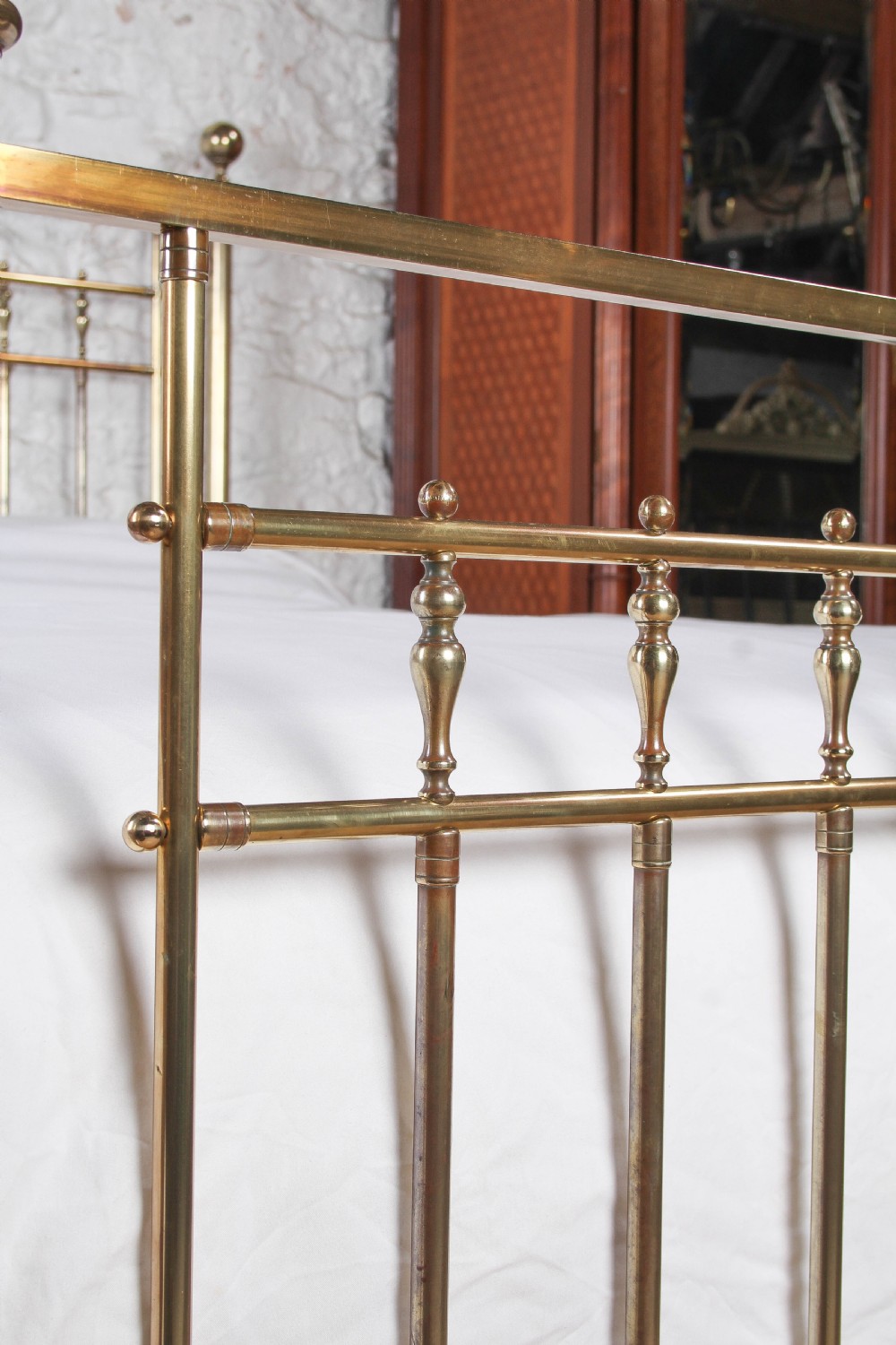 Very Nice Art Nouveau All Brass King Size Bed View VII