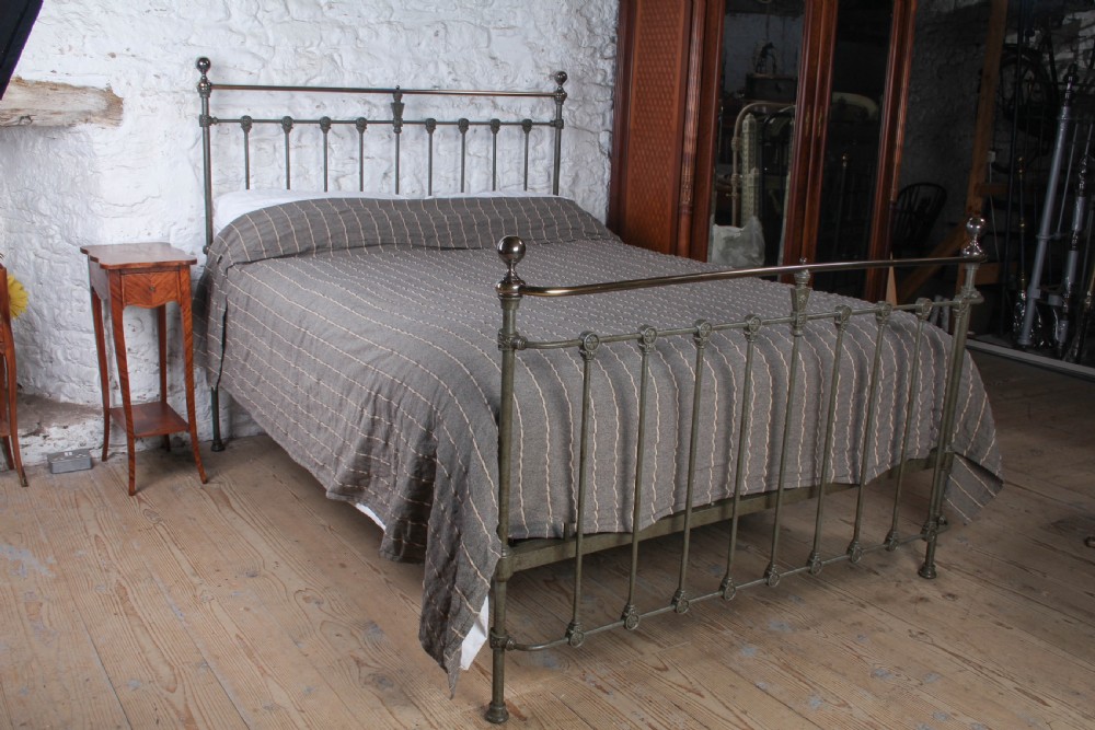 Very Nice Victorian King Sized Bed with Attractive Shaping to the Foot End