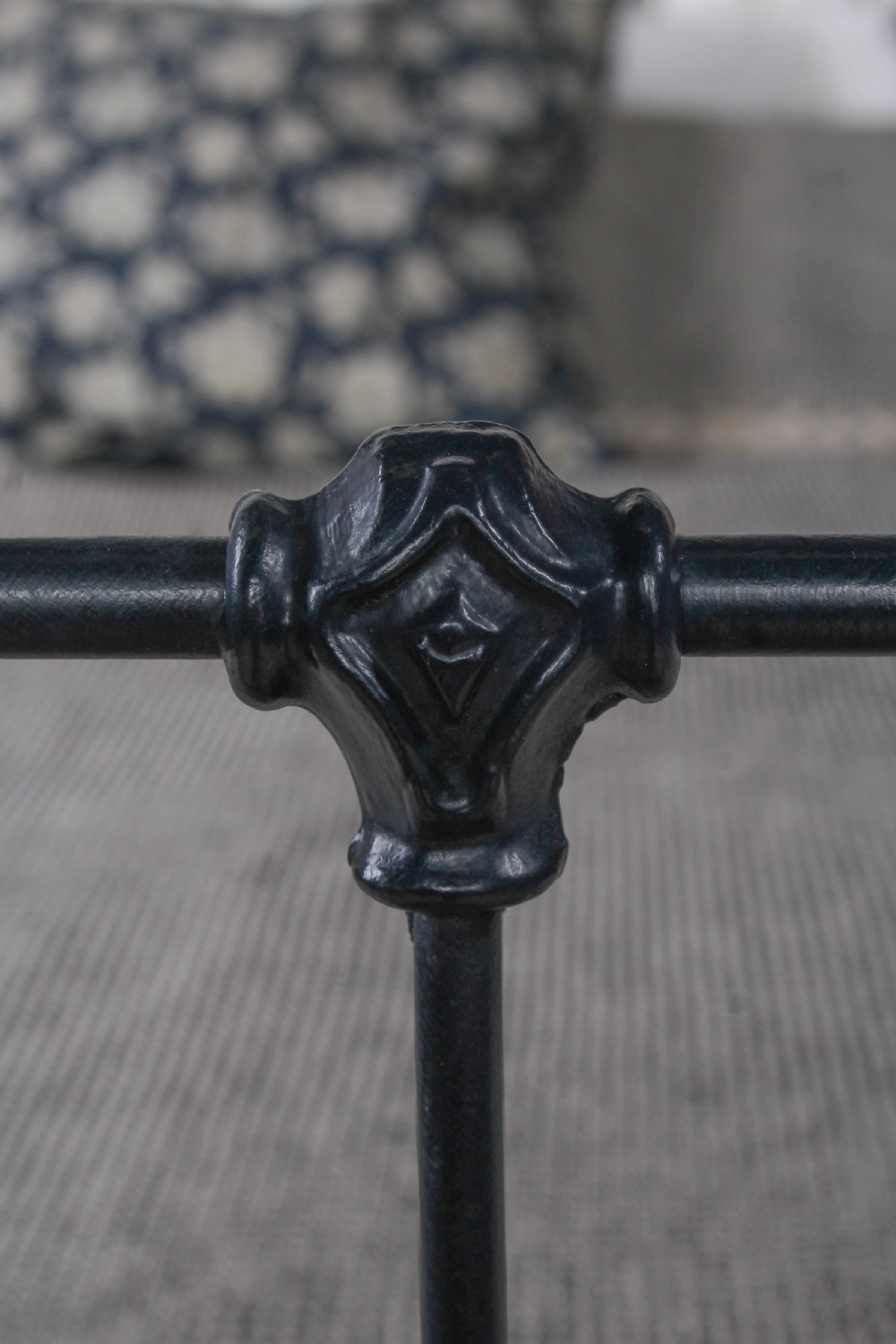 Tasteful Victorian Iron and Brass Double Bed with Nice Upstand View VI
